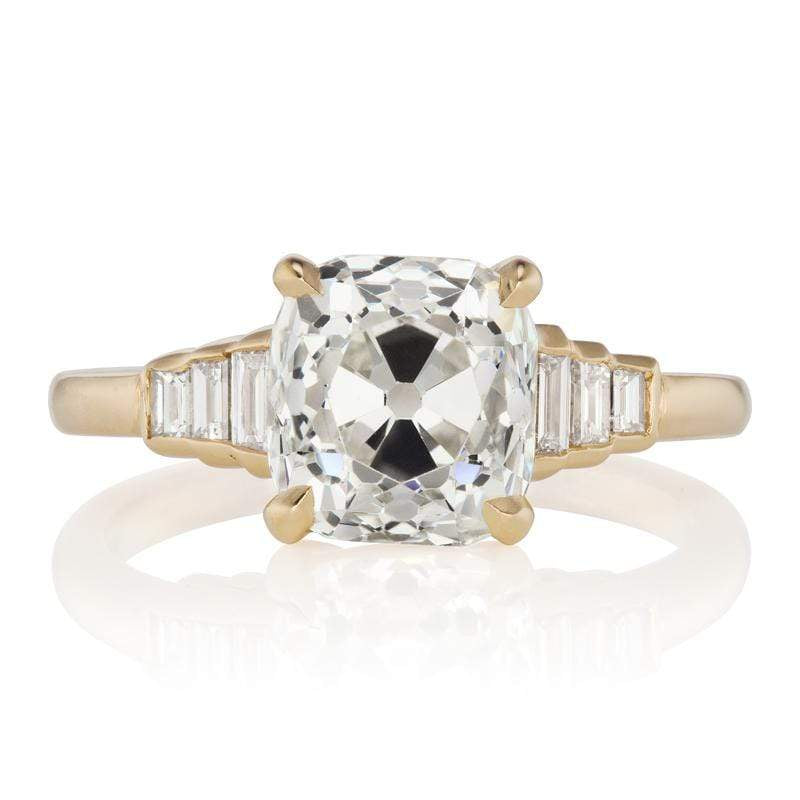 Diamond Engagement Ring with Tapering Baguettes