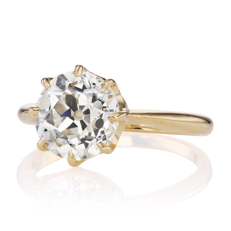 2.80ct old European cut diamond diamond engagement ring