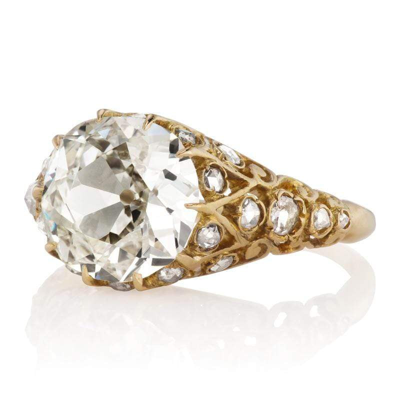 2.95ct old European cut diamond diamond engagement ring