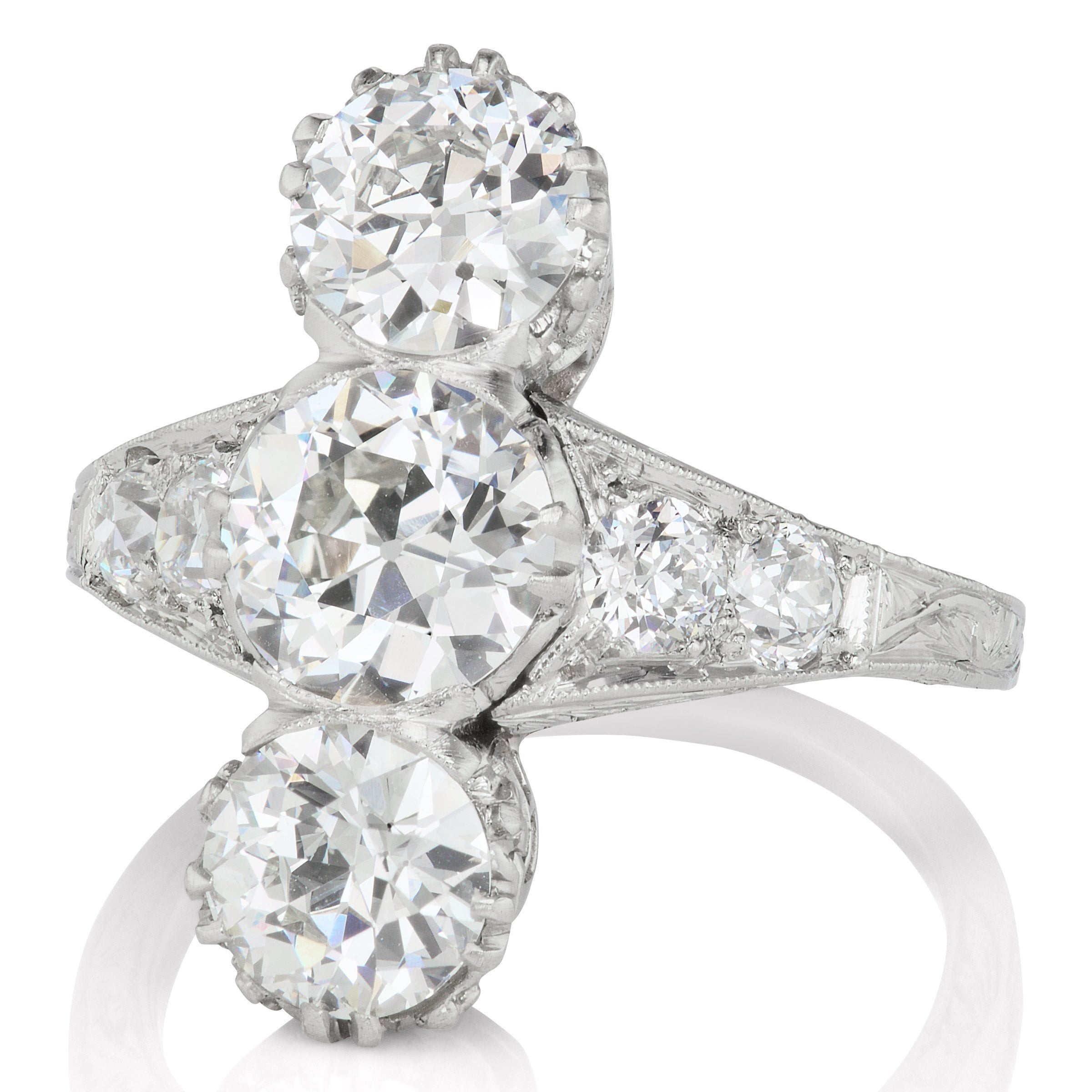 2.97ctw old European cut diamonds