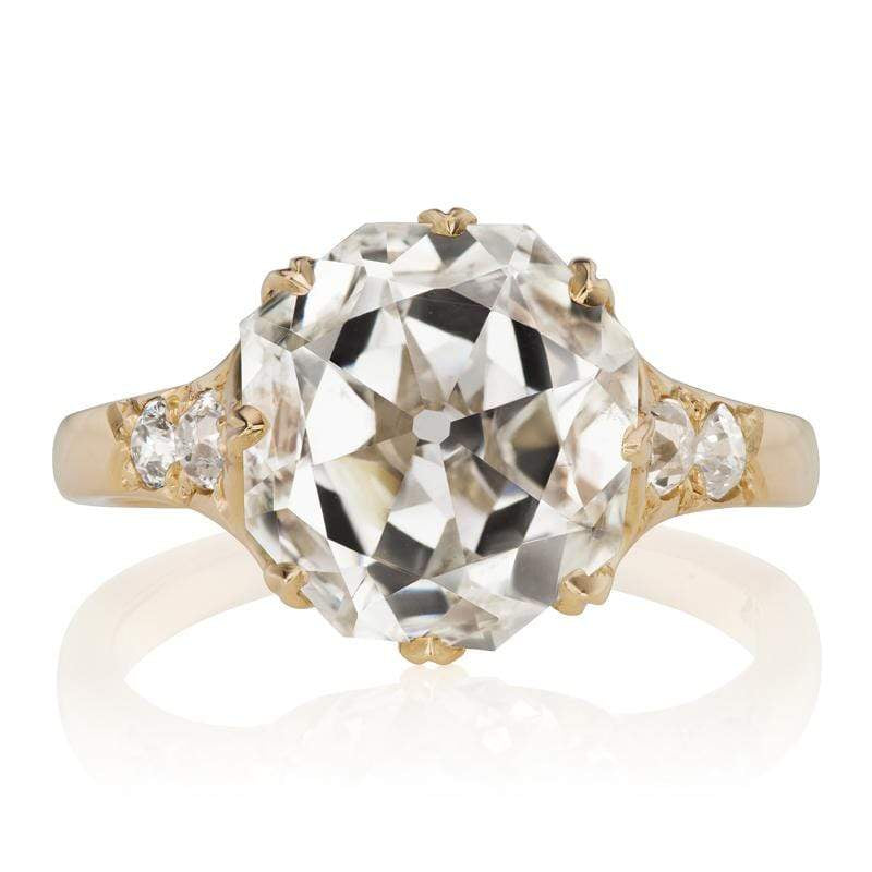 3.02 ct Octagonal Cut Diamond Engagement Ring