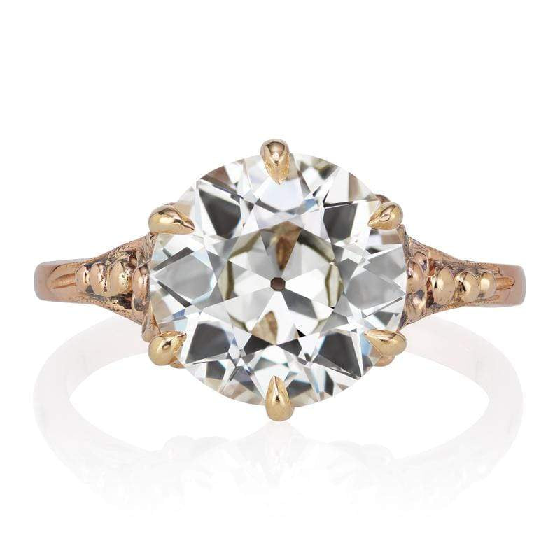 3 ct Rose Gold Diamond Solitaire Engagement Ring