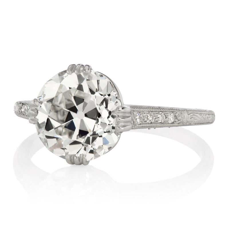 3.02ct Transitional cut diamond diamond engagement ring