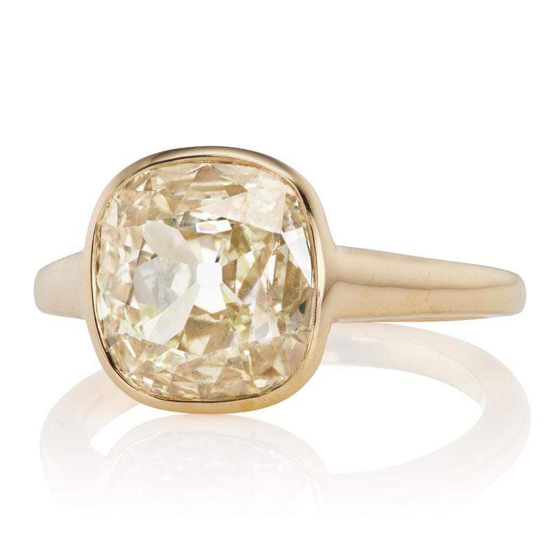 3.03ct Antique Cushion diamond diamond engagement ring