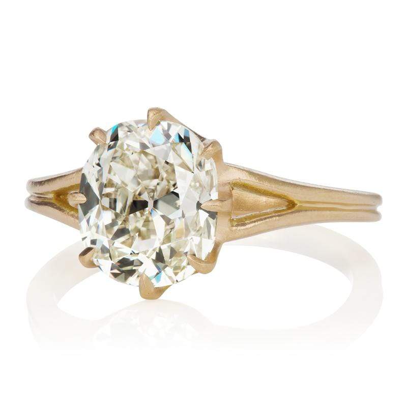 3.04ct Antique Cushion Diamond diamond engagement ring