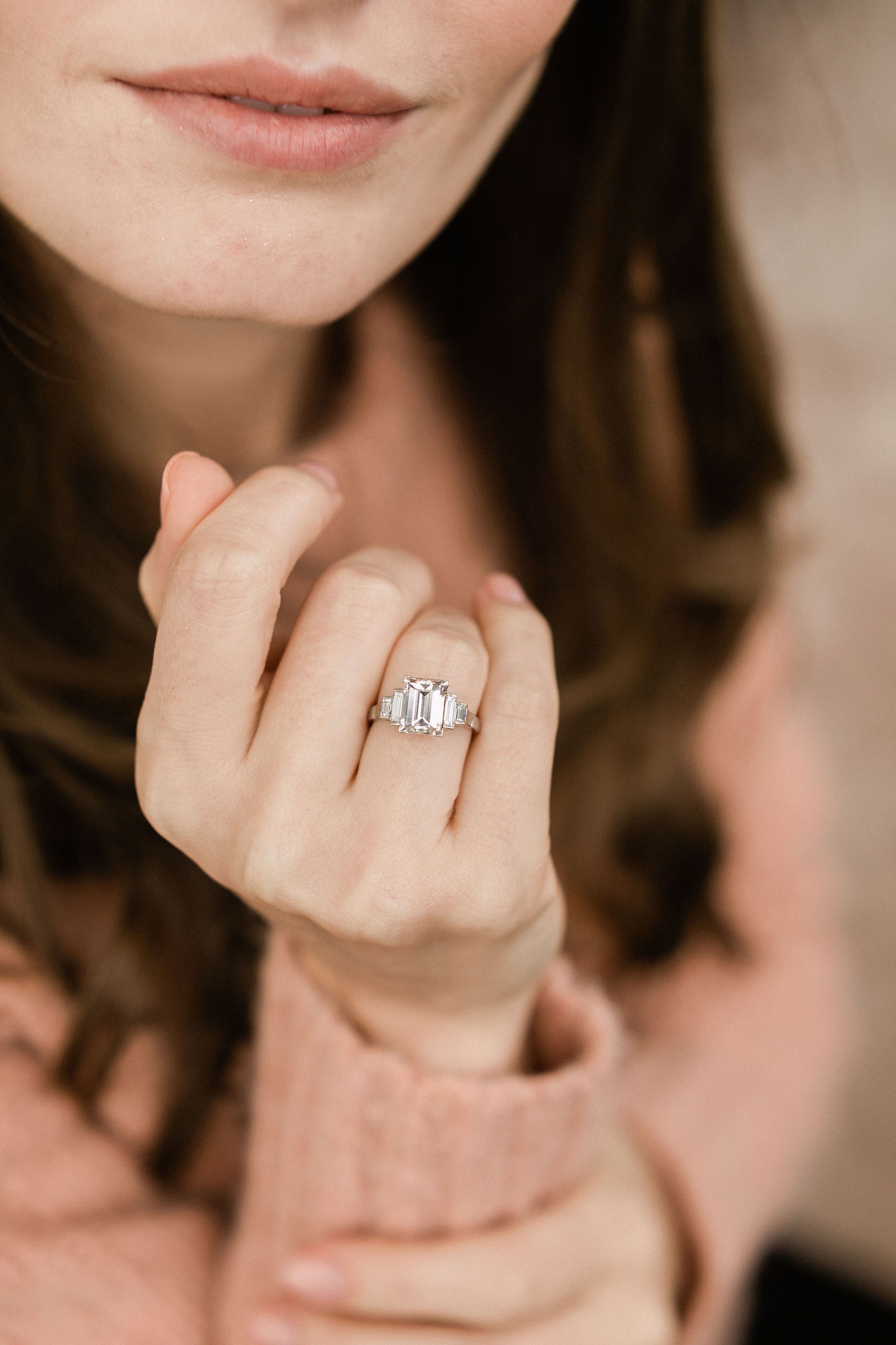 3.09ct step cut diamond