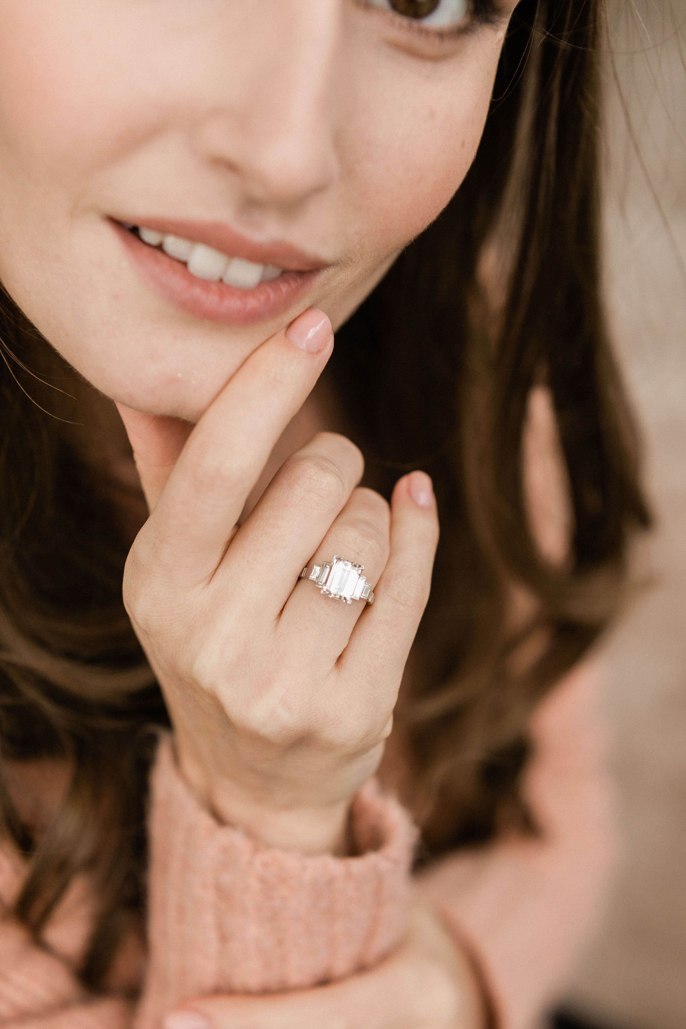 3.09ct step cut diamond