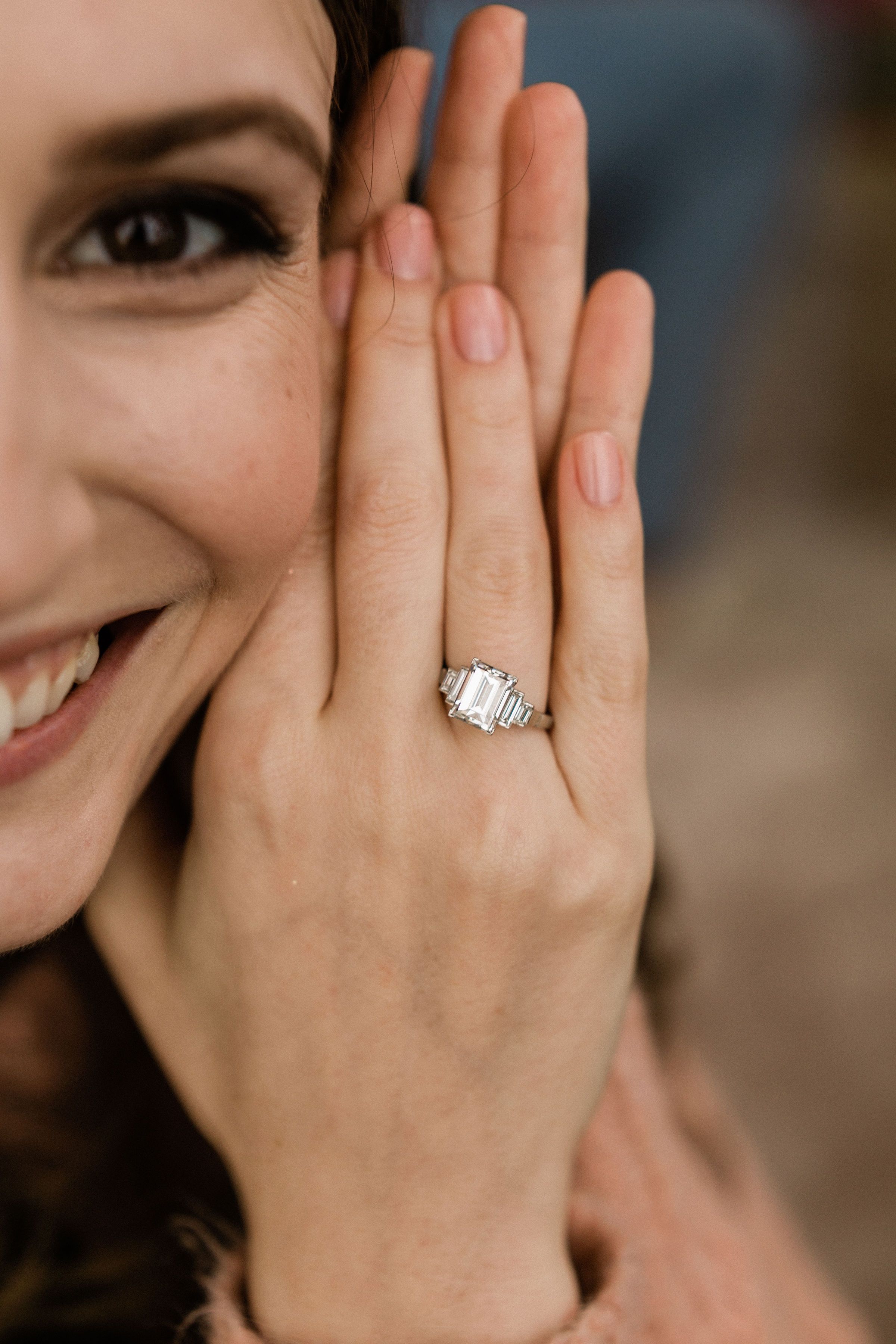 3.09ct step cut diamond