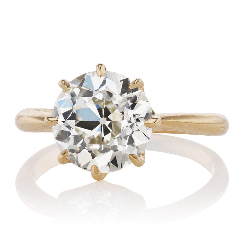 3.11ct old european cut diamond diamond engagement ring