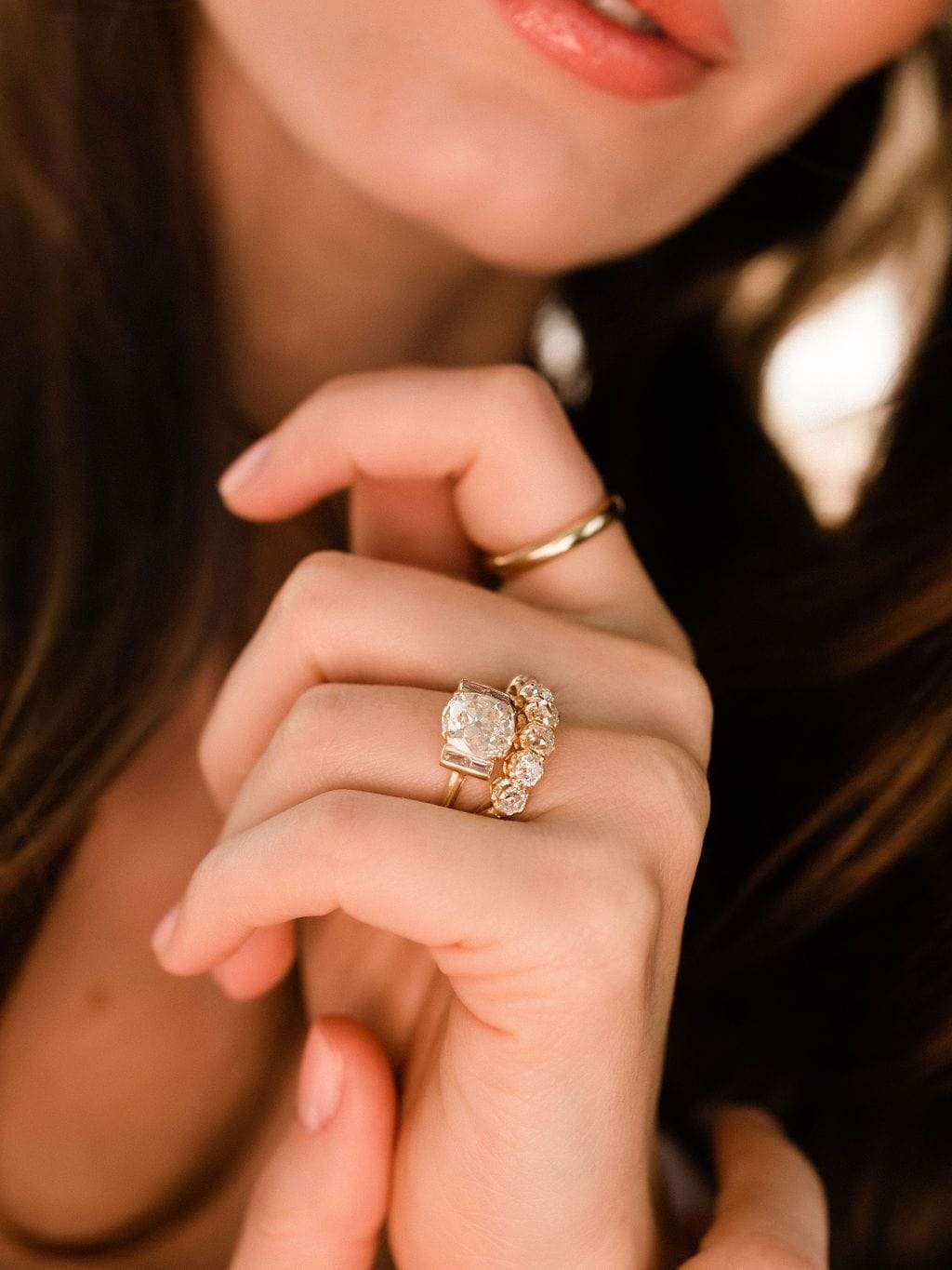 3.15ct old mine cut diamond