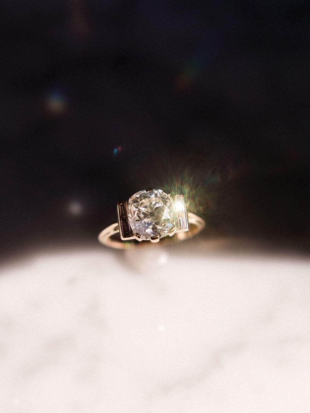 3.15ct old mine cut diamond