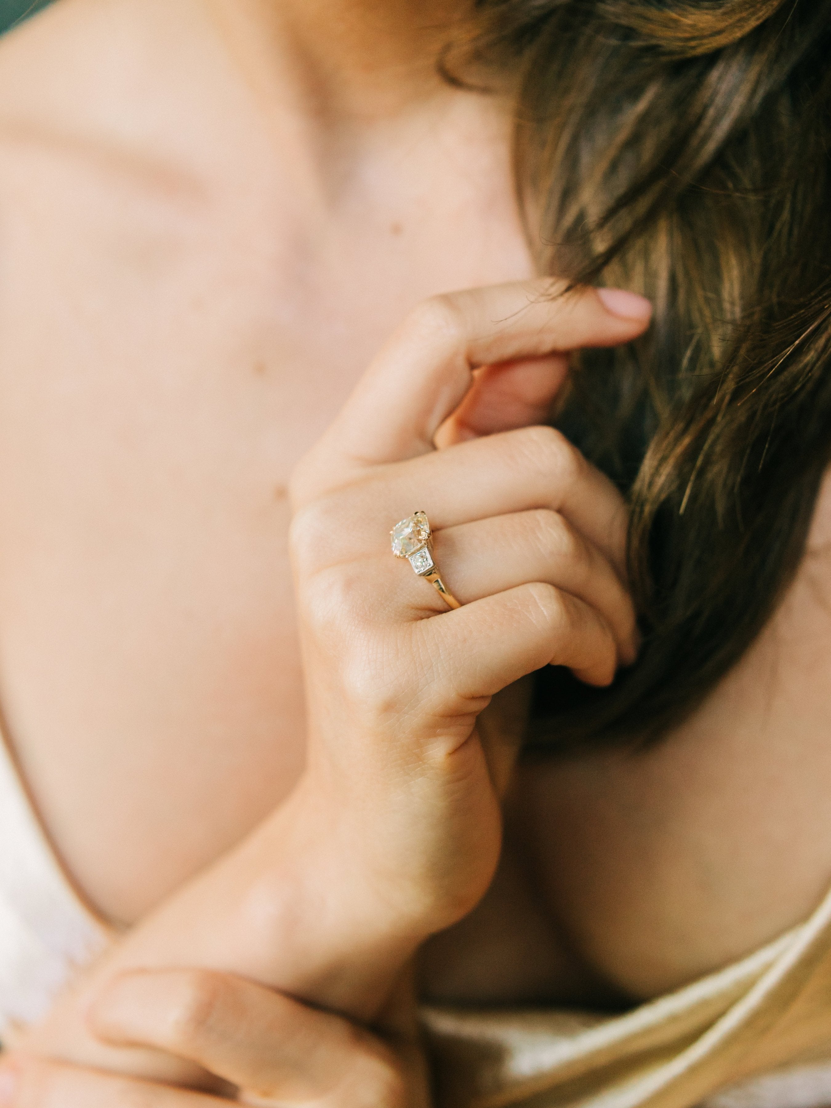 3.19ct old mine cut diamond