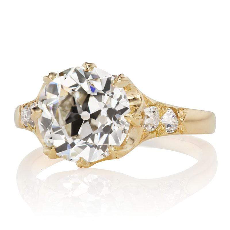 3.21ct Old European Cut diamond diamond engagement ring