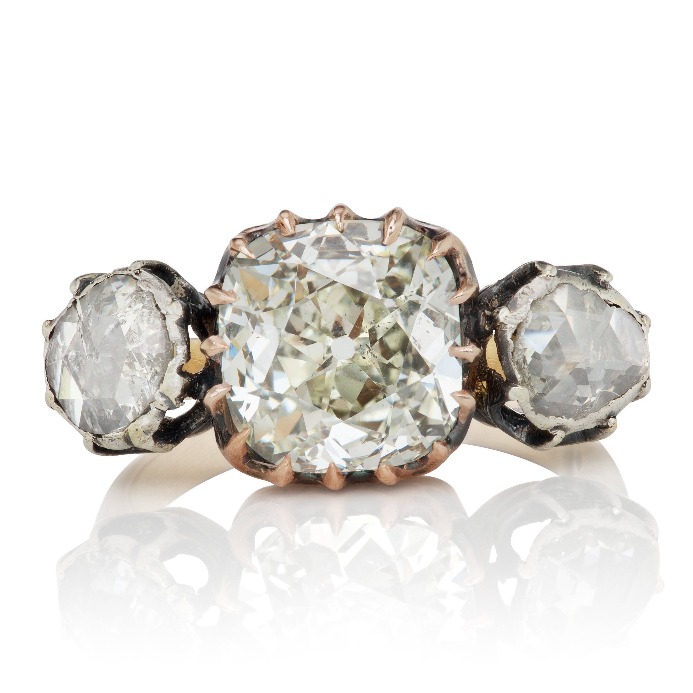 Rose Gold And Silver Engagement Ring Circa 1905 | Victor Barbone