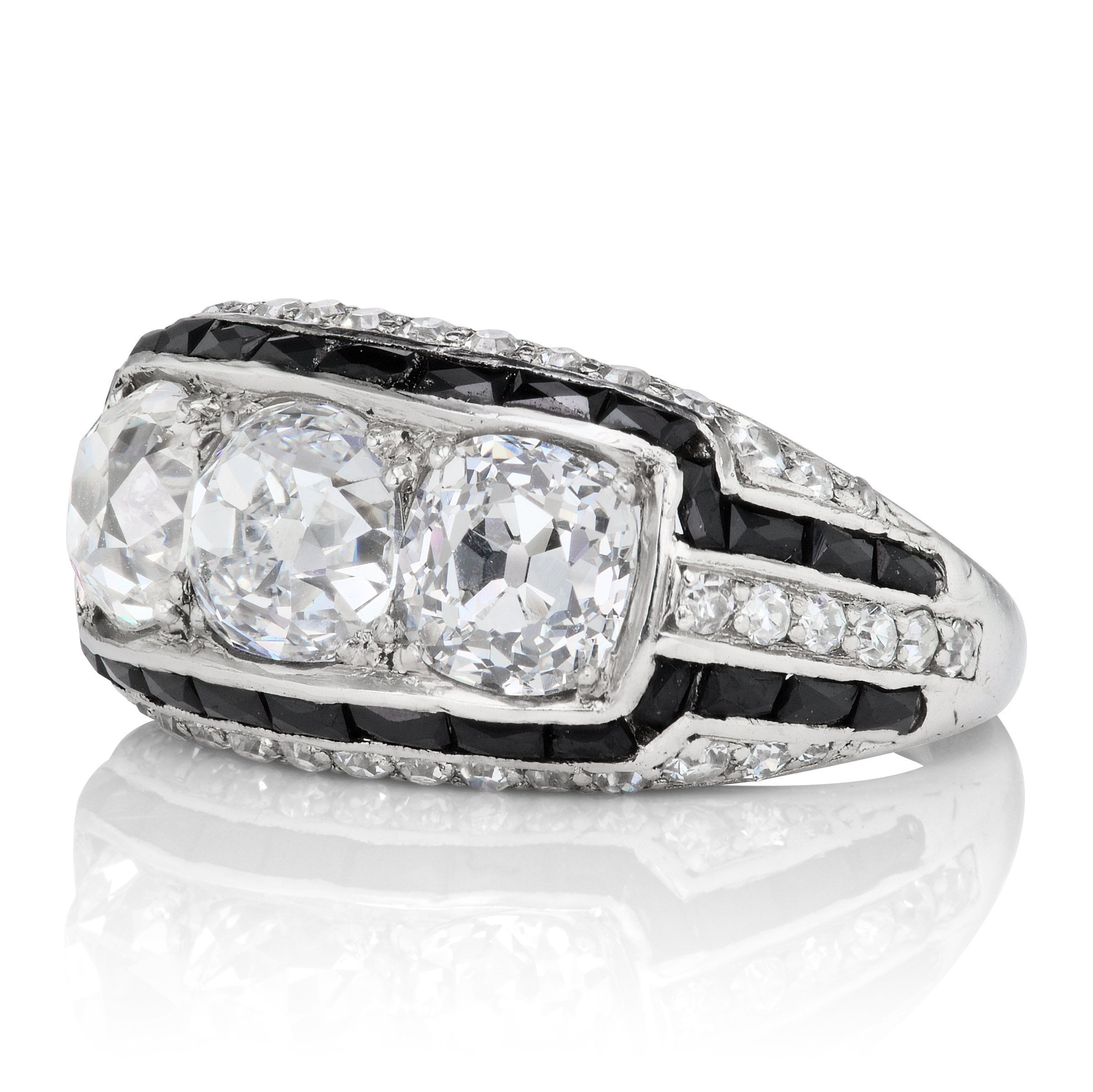 3.27ctw old mine cut diamonds