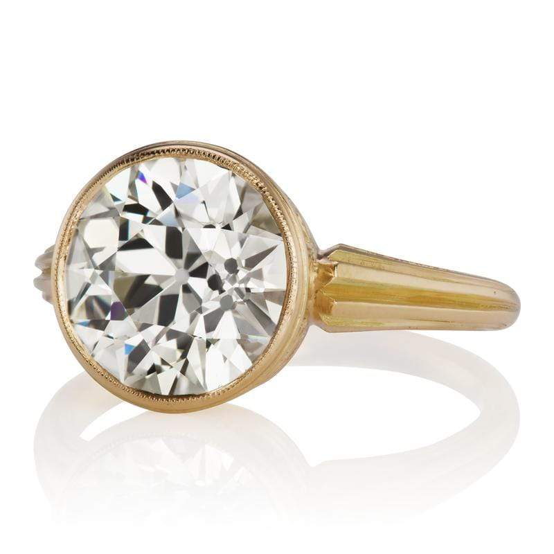 3.34ct old European cut diamond diamond engagement ring
