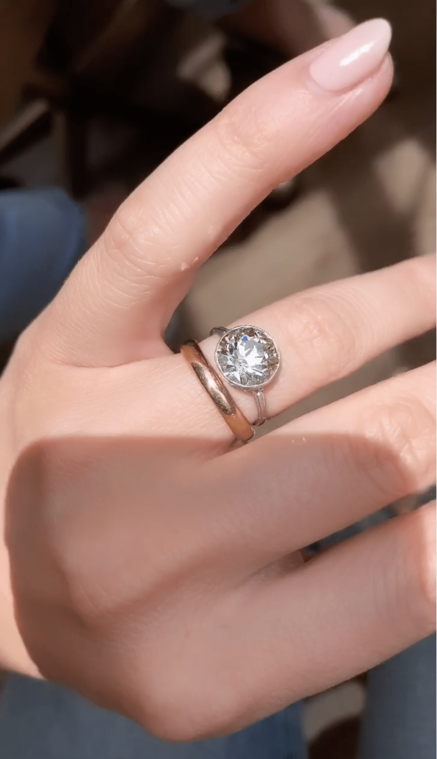 3.47ct old European cut diamond