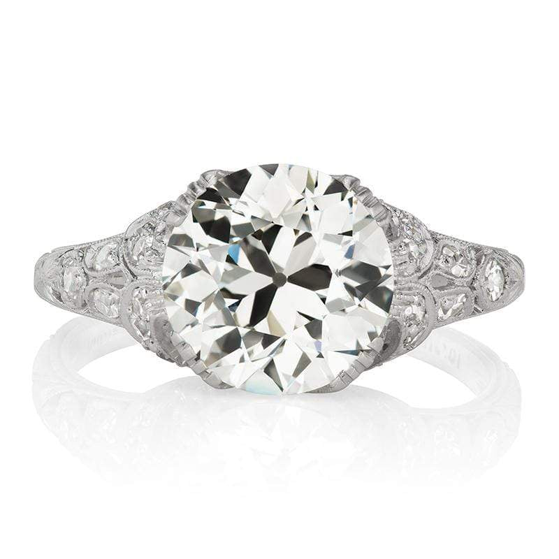 Antique 3.5 Carat Diamond Engagement Ring