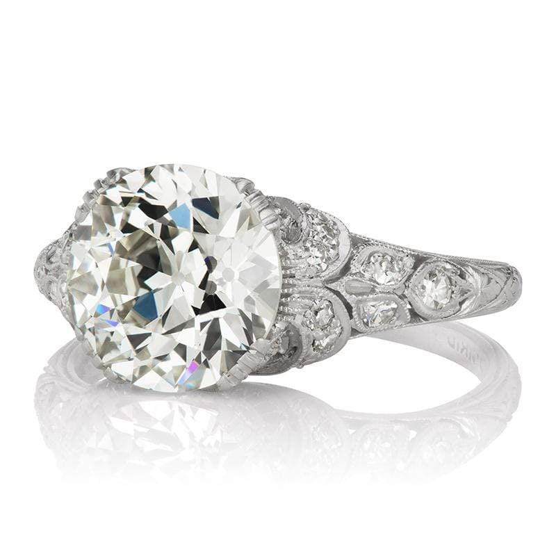 3.49ct old European cut diamond diamond engagement ring