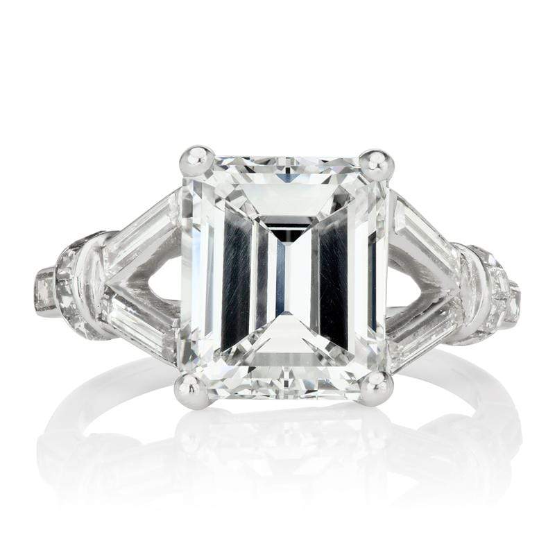 Unique 3.50 ct Emerald Cut Diamond Engagement Ring | Victor Barbone