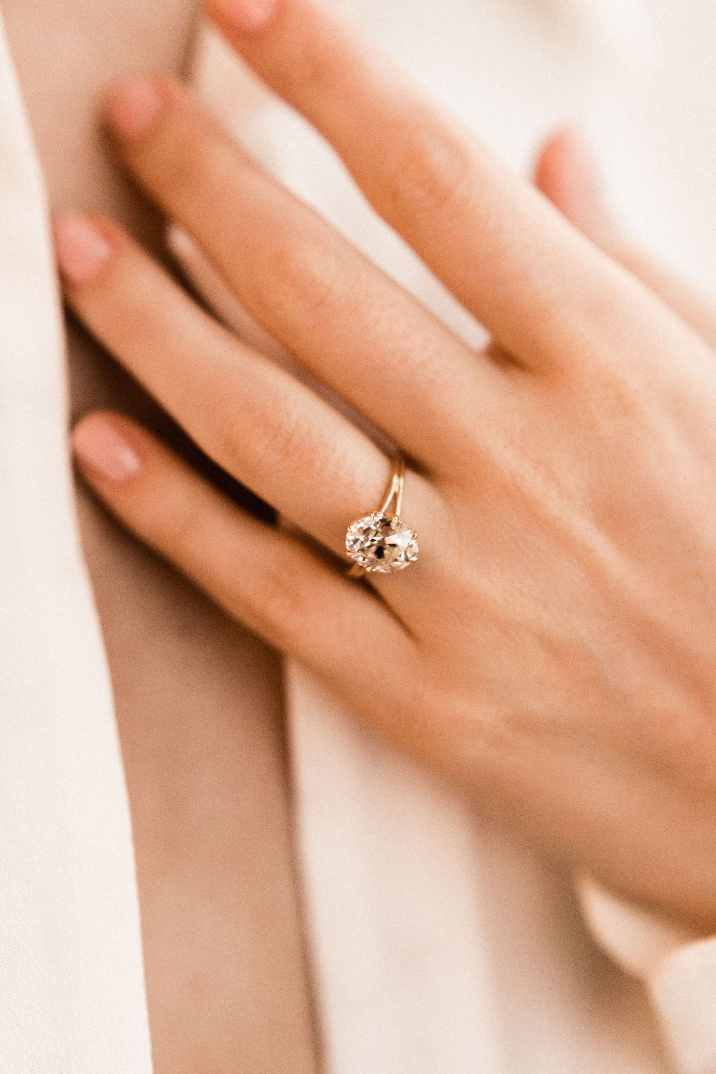 3.52ct Oval Diamond 3.5 Carat Oval Engagement Ring