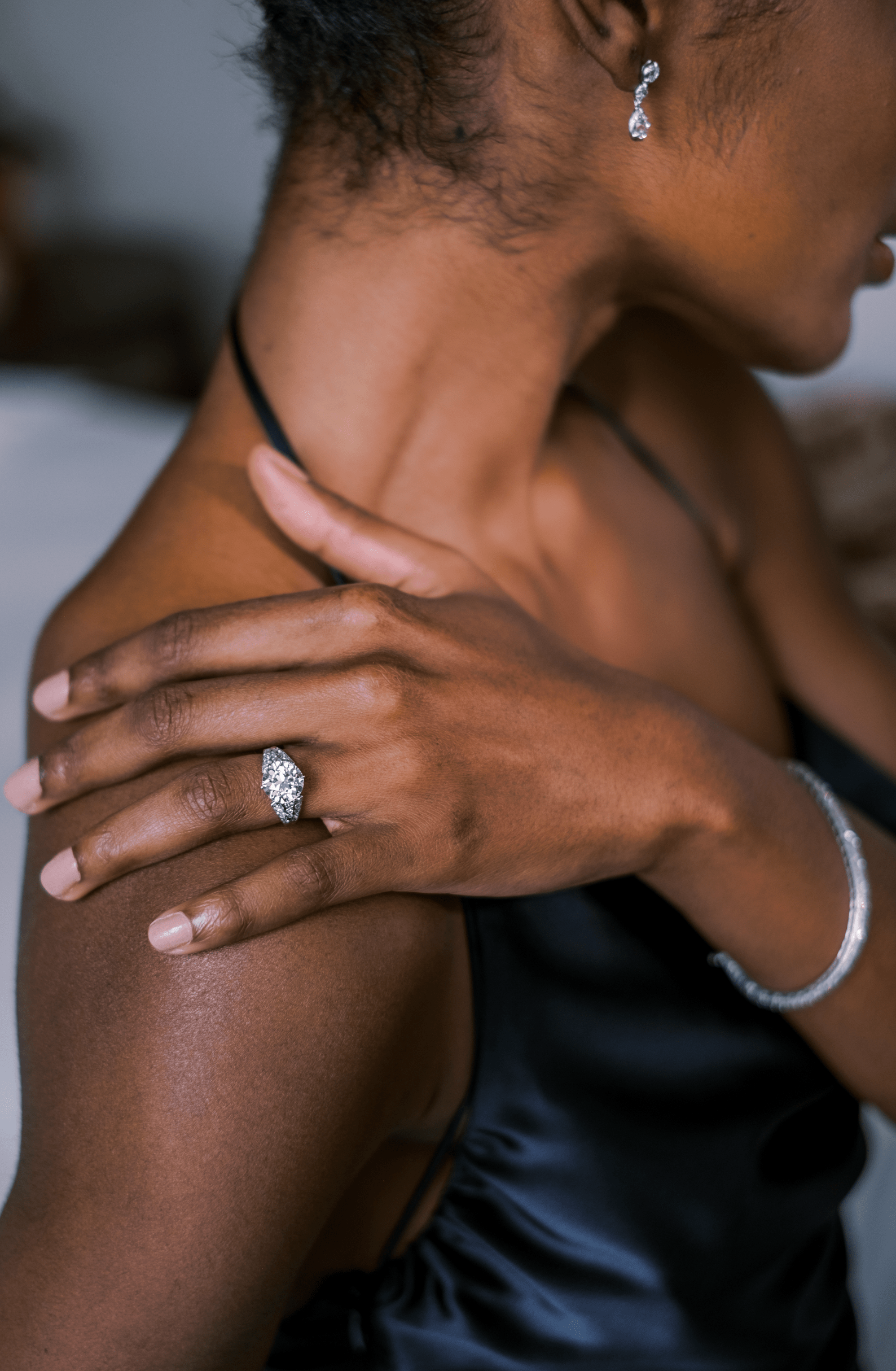 j-k-l color, vs clarity diamond in platinum setting