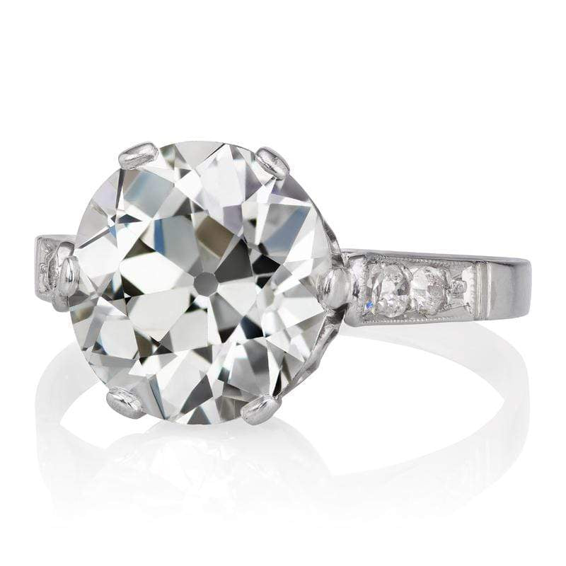 3.61ct old European cut diamond diamond engagement ring