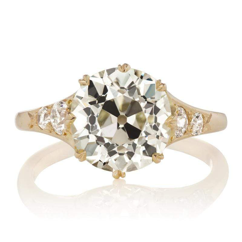 3.61 ct Diamond Engagement Ring with Side Stones