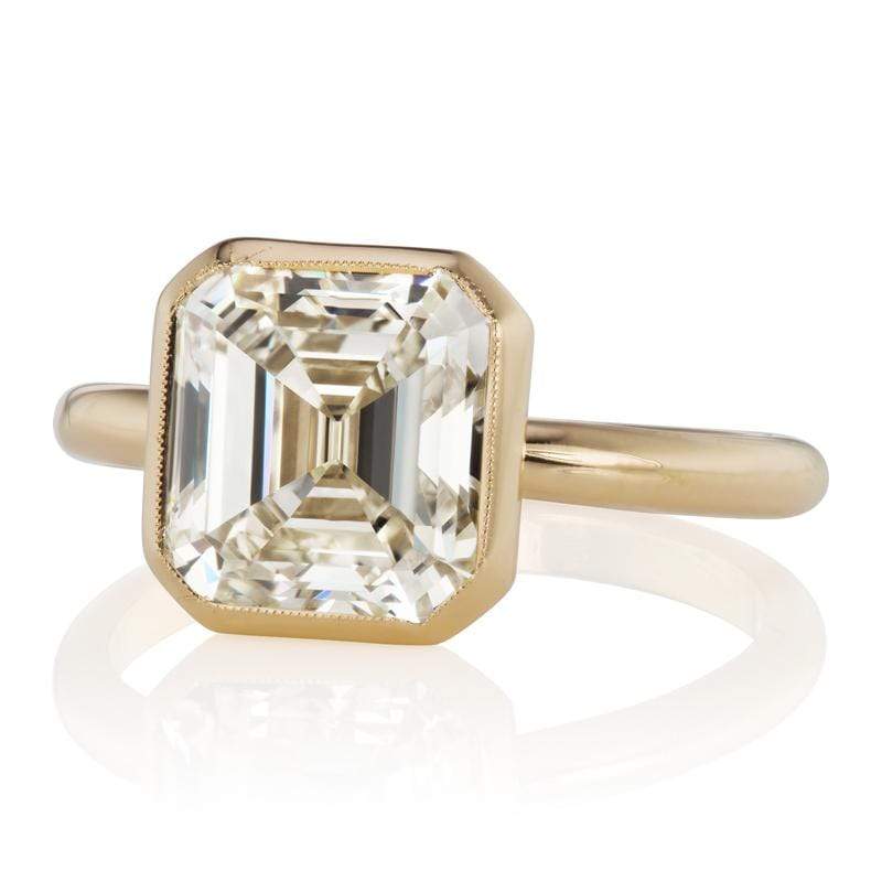 3.67ct Asscher cut diamond diamond engagement ring