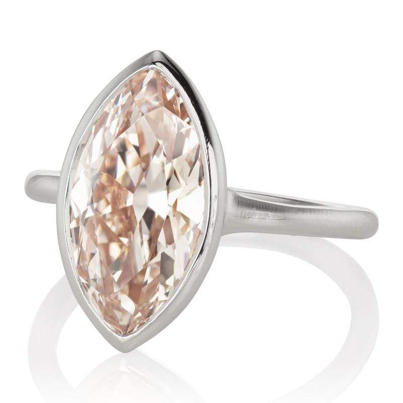 3.72ct Marquise cut diamond diamond engagement ring