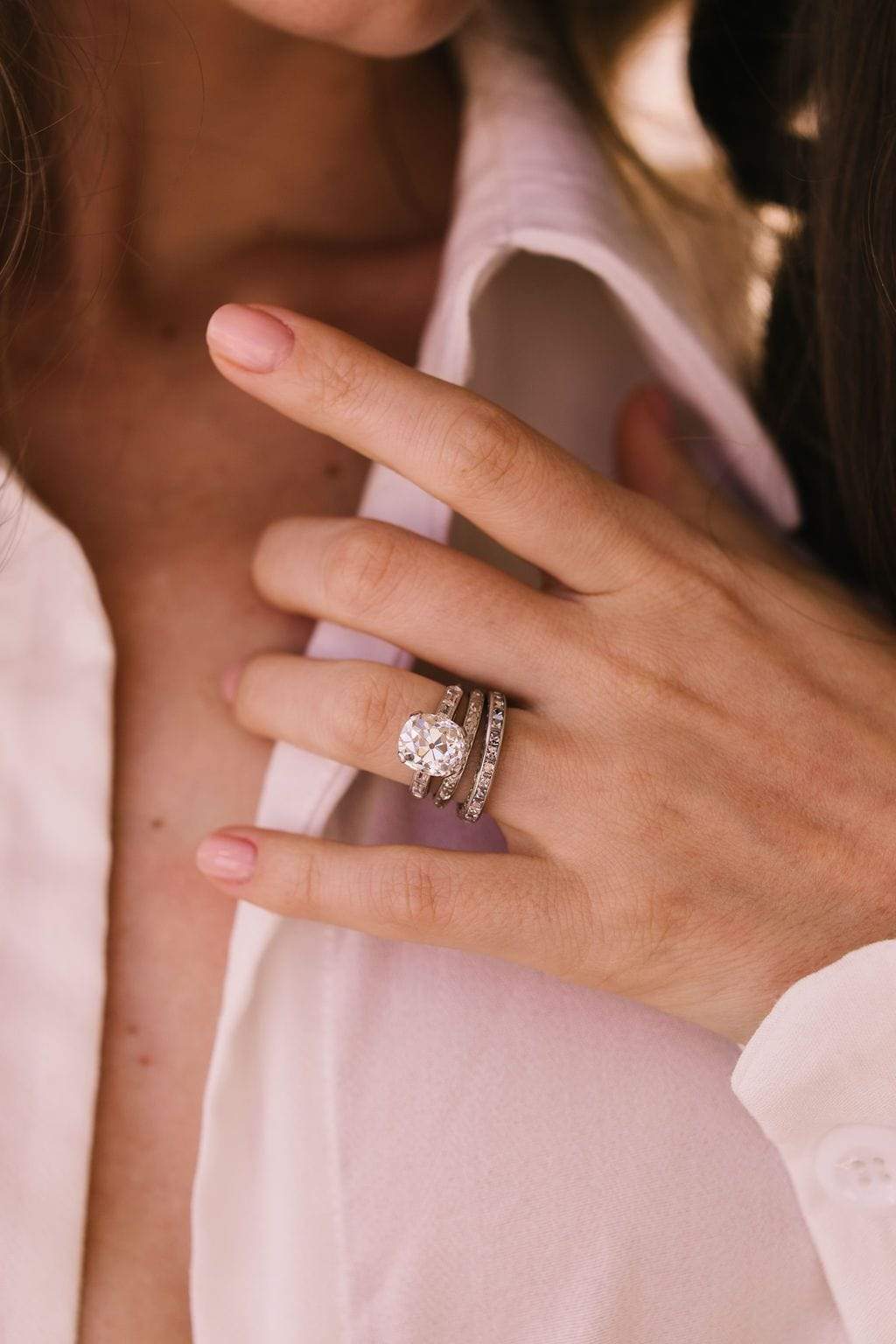 3.84ct old mine cut diamond