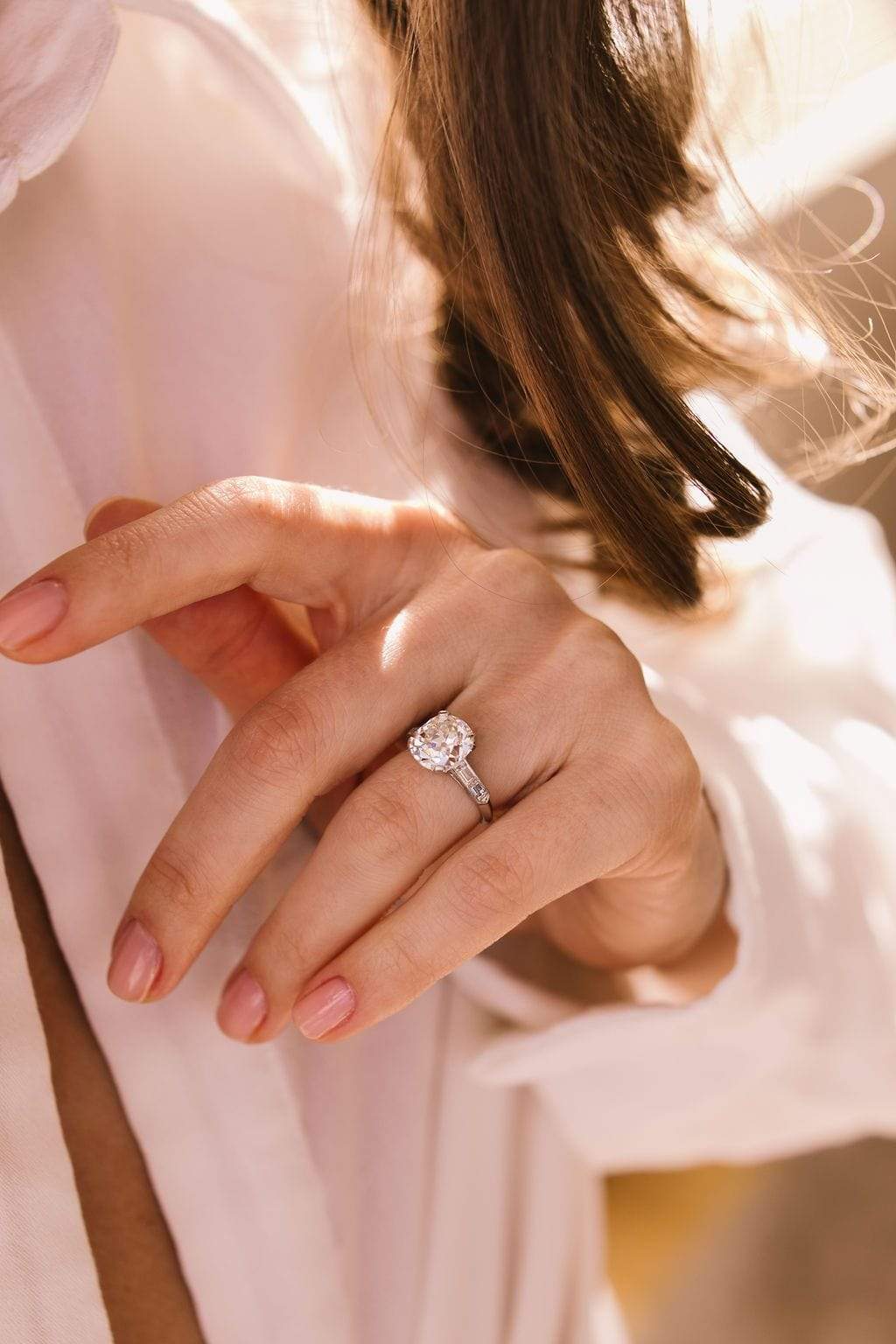 3.84ct old mine cut diamond