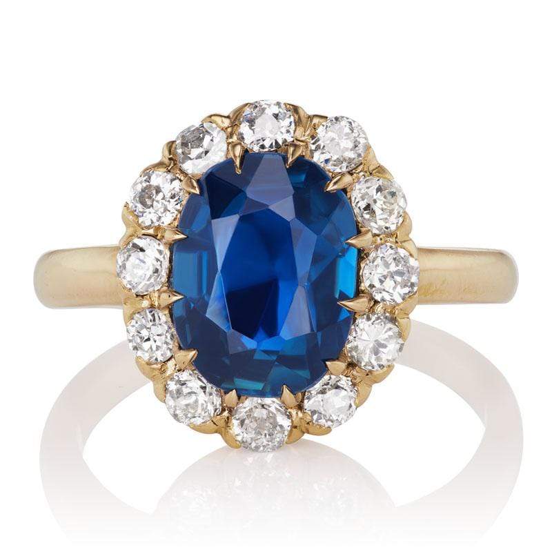4.07 ct No-Heat Montanna Sapphire Ring