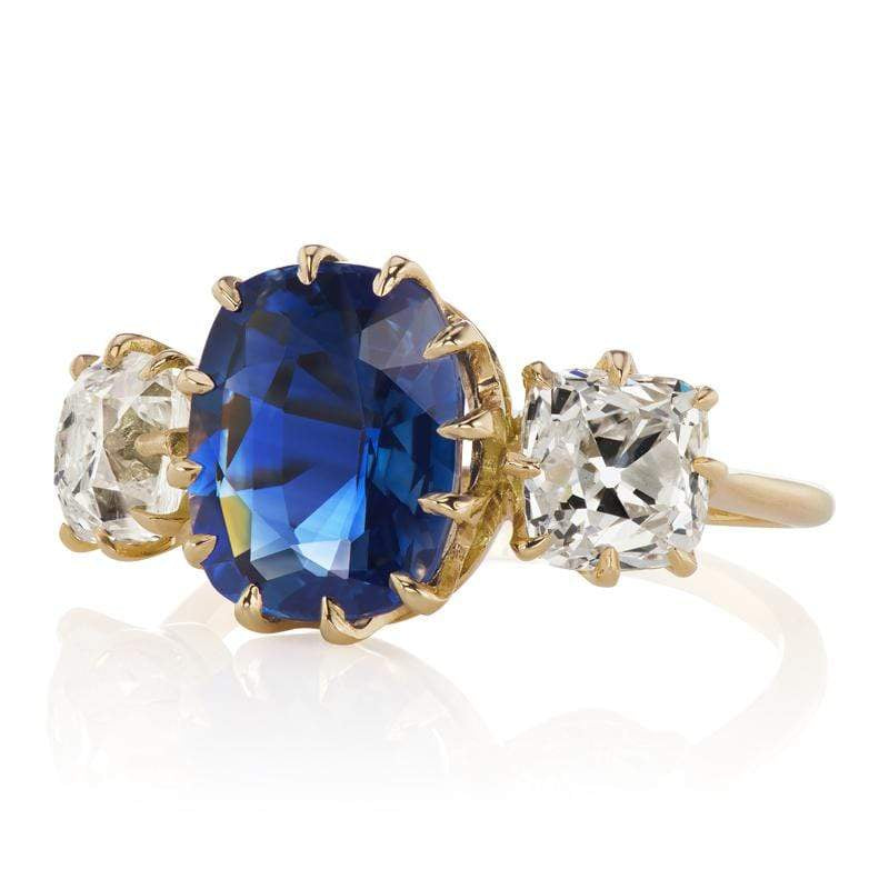 4.17ct no-Heat Sri Lanka Sapphire engagement ring