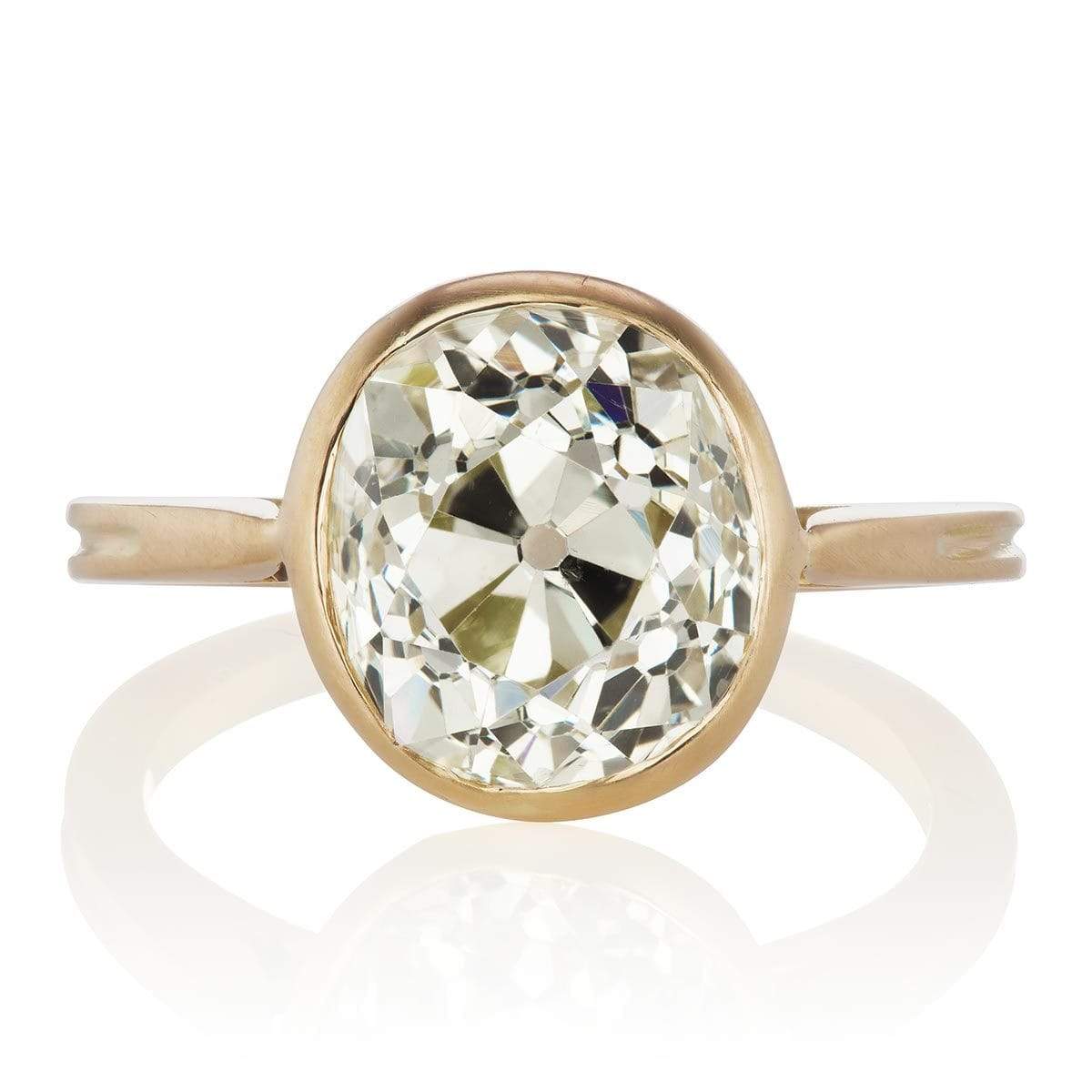 4 Carat Bezel Set Diamond Engagement Ring