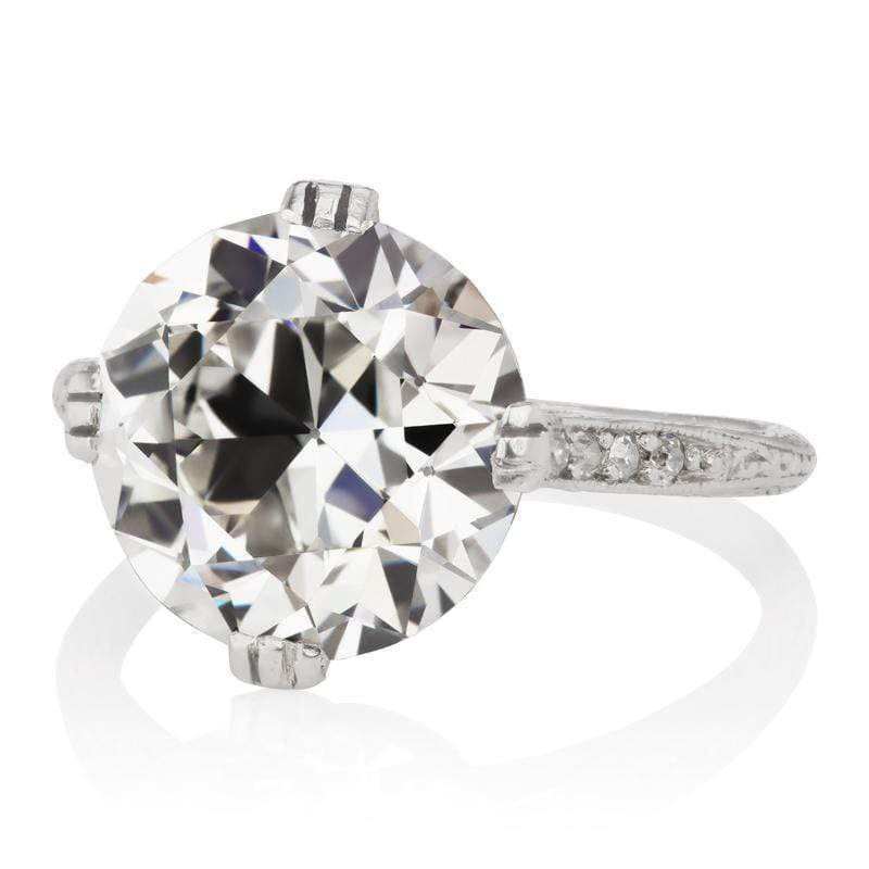 4.44ct Transitional cut diamond diamond engagement ring