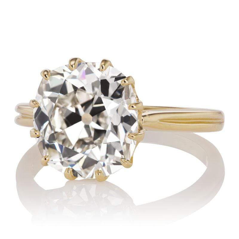4.62ct old mine cut diamond diamond engagement ring