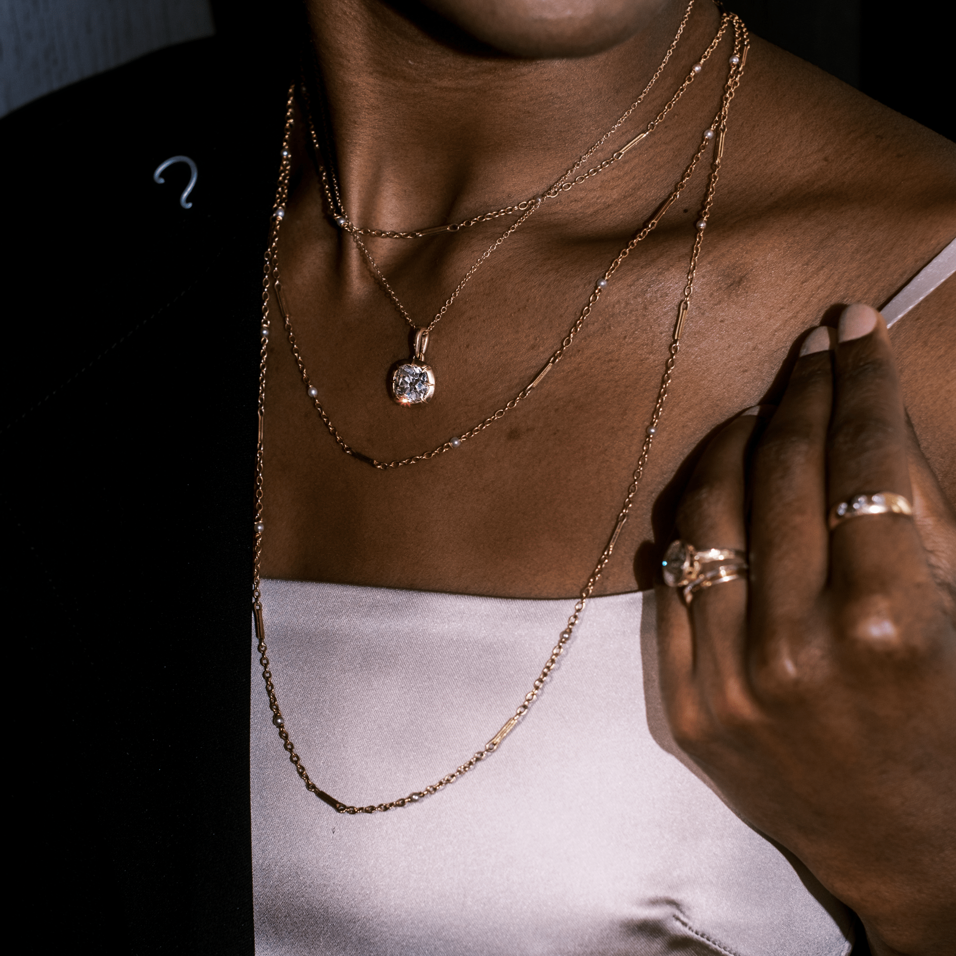 4.71ct old mine cut diamond Charms & Pendants