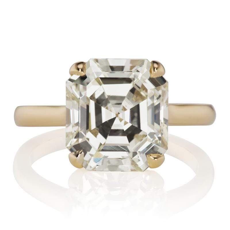4.72 ct Asscher Cut Diamond Solitaire Engagement Ring