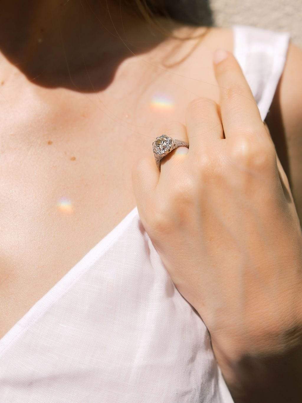 5.01ct Vintage Edwardian Engagement Ring