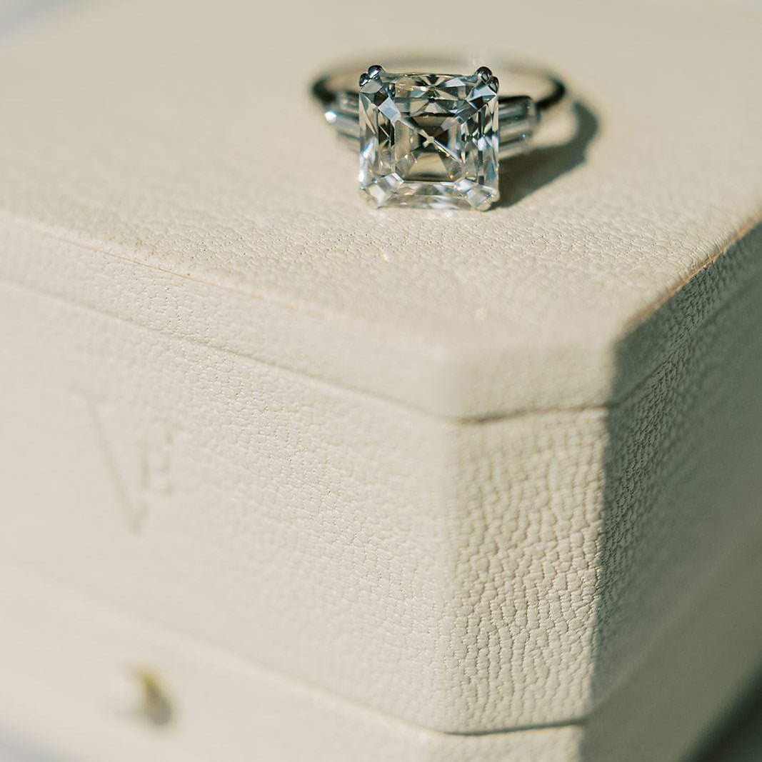 5.29ct Asscher cut diamond Ring