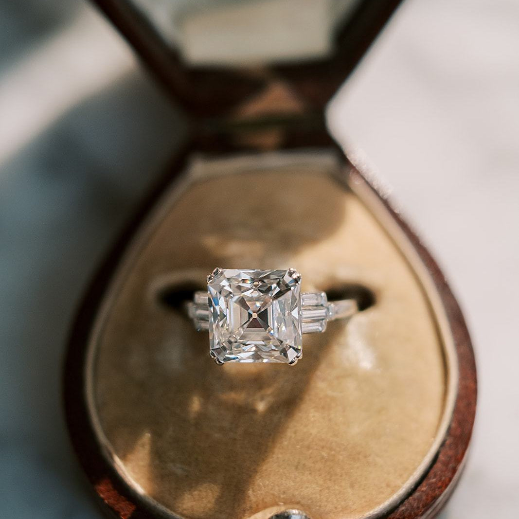 5.29ct Asscher cut diamond Ring