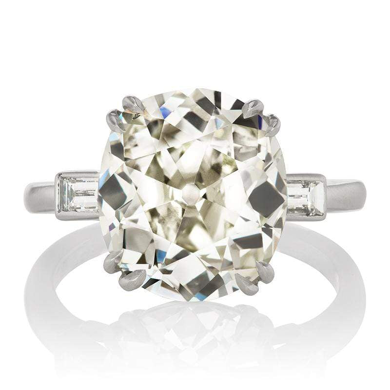 6 Carat Diamond Engagement Ring with Baguettes