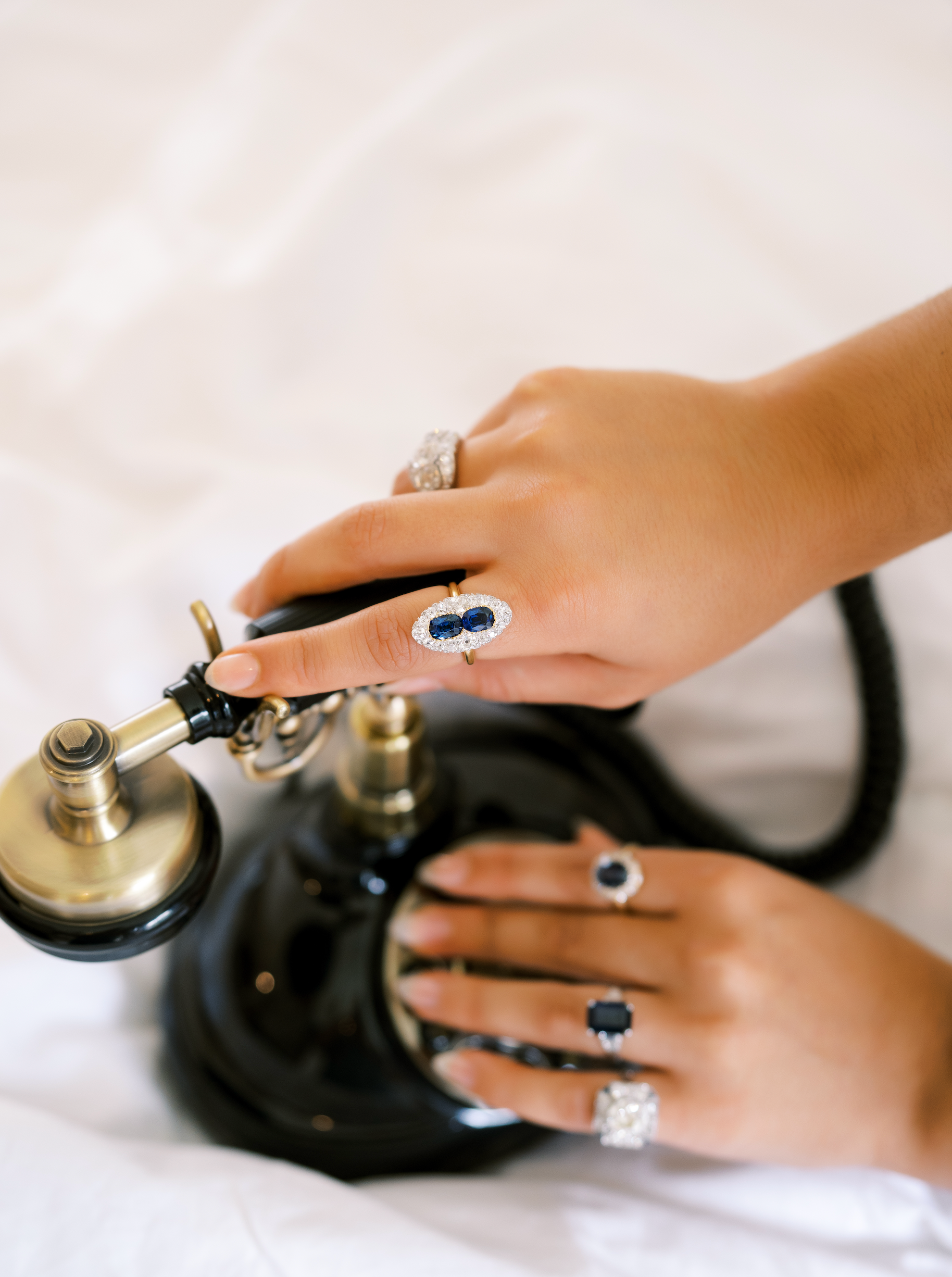 diamond in two-tone setting