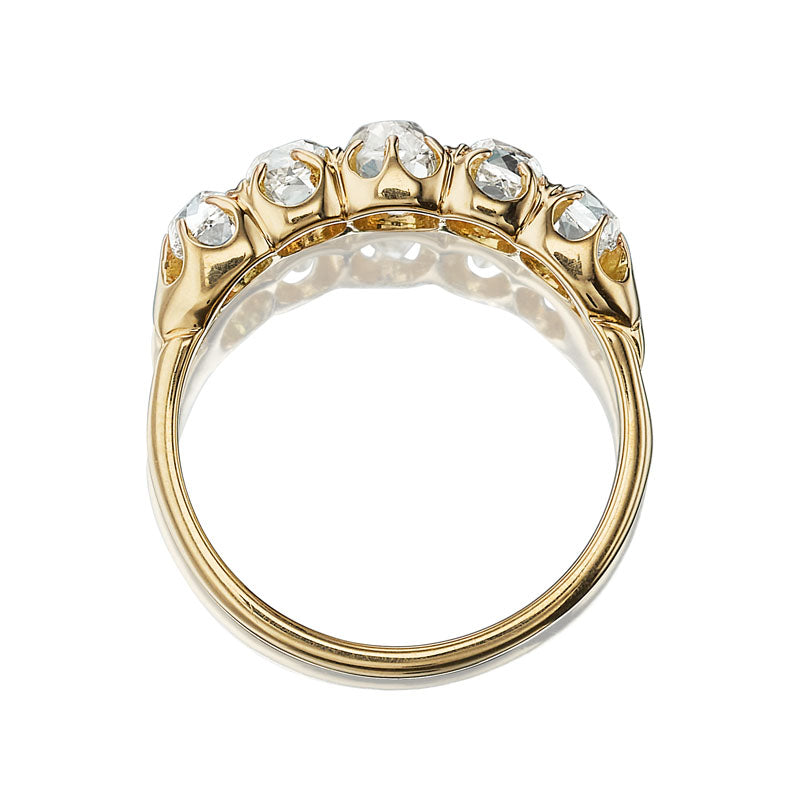 Half Hoop diamond engagement ring