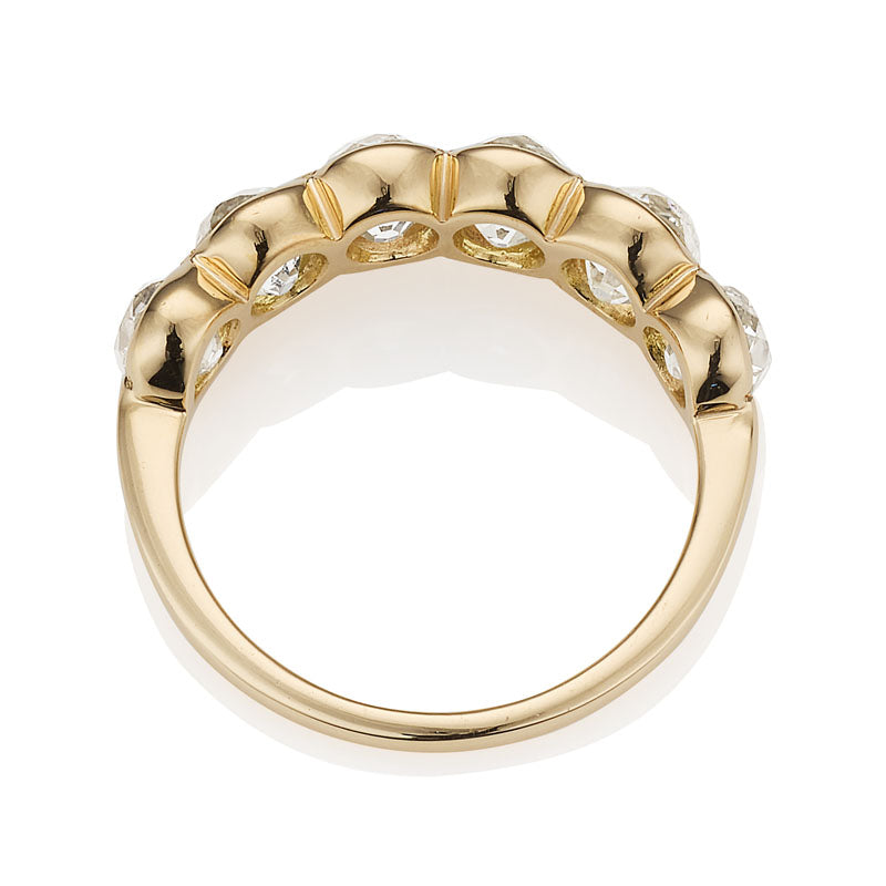 Old Mine Cut Half Hoop diamond