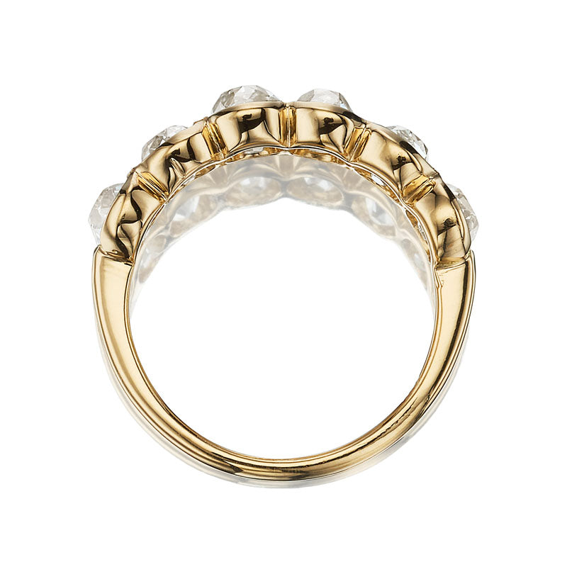 Old Mine Cut Half Hoop diamond