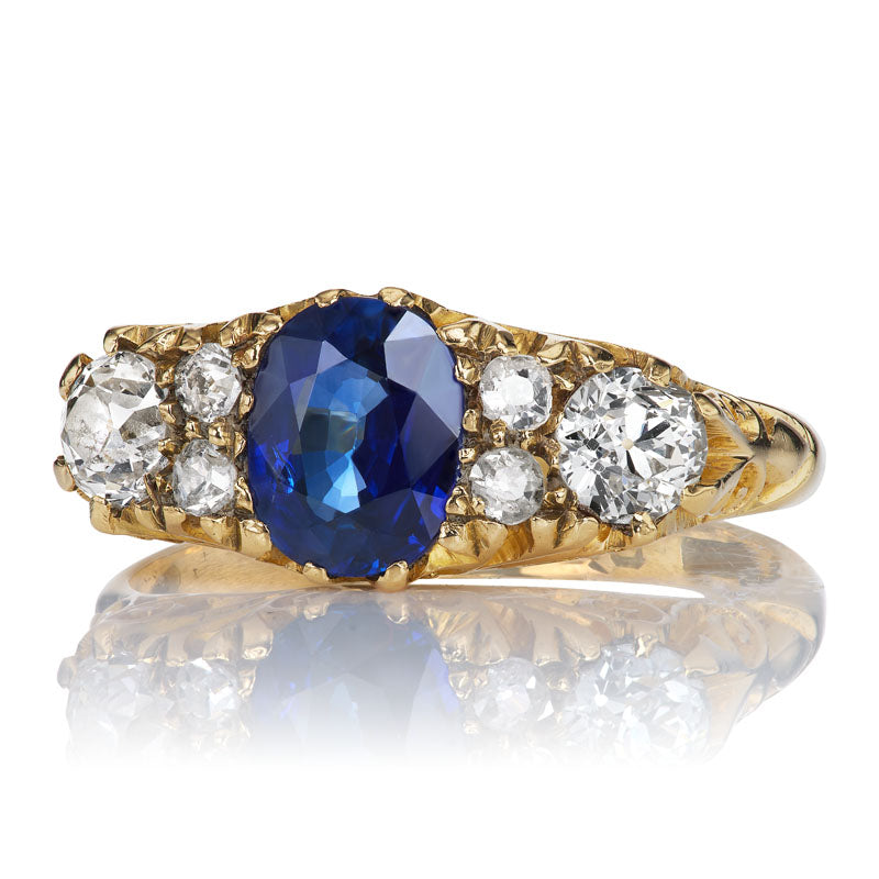 Sapphire and Diamond Ring diamond with gemstone