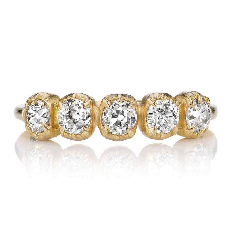 Collet Set Diamond Half Hoop Ring