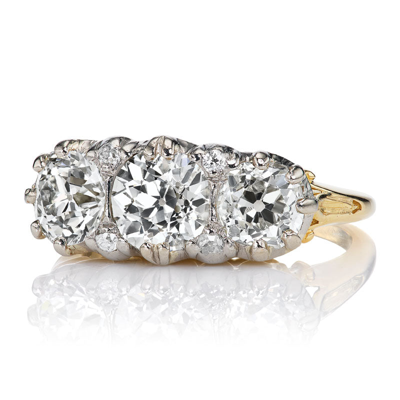 Vintage Diamond Three Stone Ring diamond engagement ring